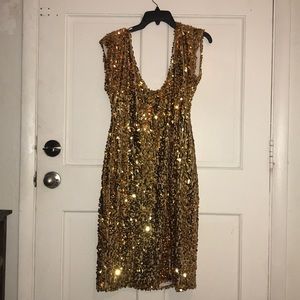 Gold Sequin Dress